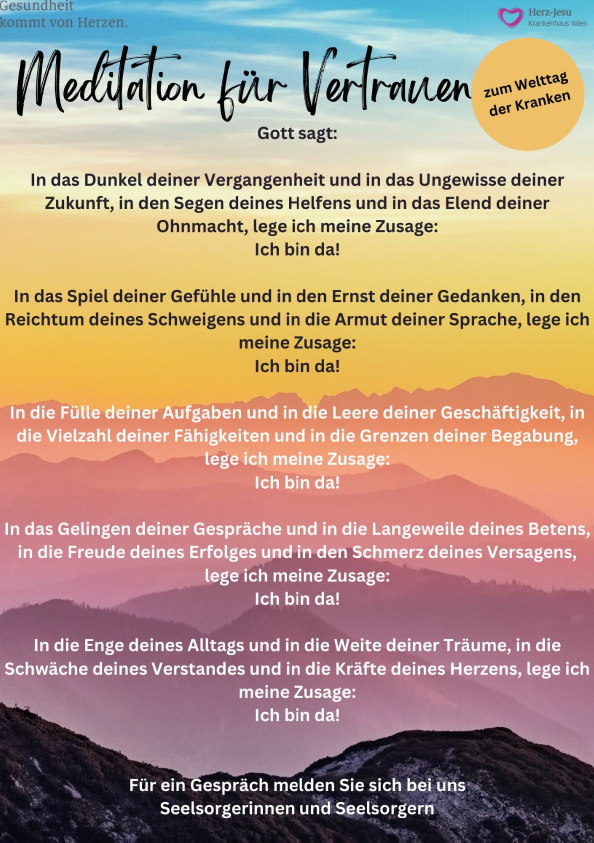 Impuls Welttag der Kranken